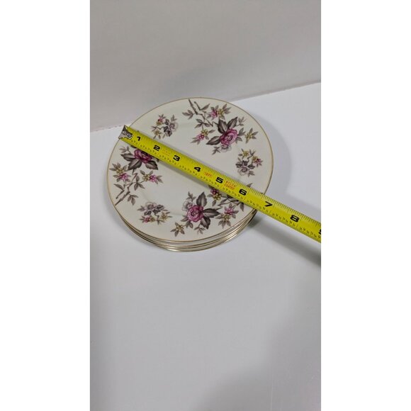 Meito Norleans Rosanne Pink Floral Porcelain Plate Vintage 1940s Occupied Japan - Picture 7 of 7